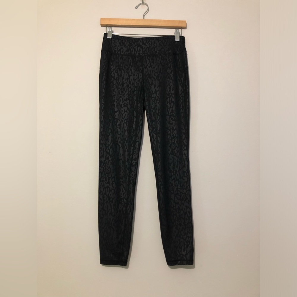 Sweaty Betty All Day Black Leopard Animal Print Women’s Small Leggings